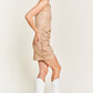 “Foggy Nights” Shirred Dress
