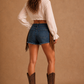 Vaquera Fringe Denim Short