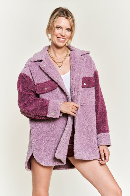 “Warm & Fuzzy Here” Sherpa Jacket