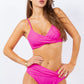 2 Piece Rouched Top and Bottom High Waist Bikini