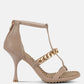 Dakota Metal Chain Mid Heel Sandals