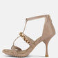 Dakota Metal Chain Mid Heel Sandals