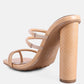 Dandelion High Block Heeled Croc Sandals
