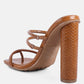 Dandelion High Block Heeled Croc Sandals