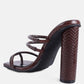Dandelion High Block Heeled Croc Sandals