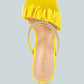 Date Look Clear Heel Rhinestone Sandals