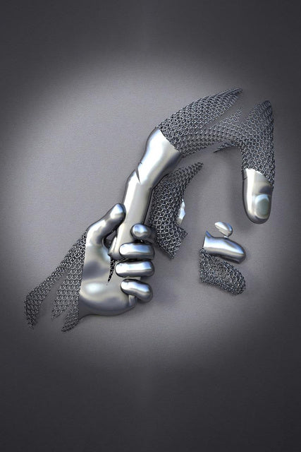 Metal Statue Art Canvas