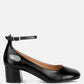 Debbie Ankle Strap Low Block Heel Sandals