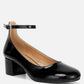 Debbie Ankle Strap Low Block Heel Sandals
