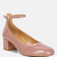 Debbie Ankle Strap Low Block Heel Sandals
