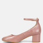 Debbie Ankle Strap Low Block Heel Sandals