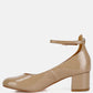 Debbie Ankle Strap Low Block Heel Sandals