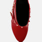 Dejang Metal Stud Embellished Faux Leather Ankle Boot