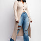 Deliah Plus Size Rib Knit Cardigan With Button Up Front