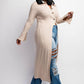 Deliah Plus Size Rib Knit Cardigan With Button Up Front