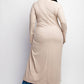 Deliah Plus Size Rib Knit Cardigan With Button Up Front