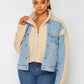 Denim Sherpa Panel Jacket – Cozy Faux Shearling, Relaxed Fit & Classic Style