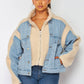Denim Sherpa Panel Jacket – Cozy Faux Shearling, Relaxed Fit & Classic Style