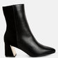 Desire Suede Back Panel High Ankle Boots