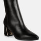 Desire Suede Back Panel High Ankle Boots