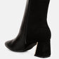 Desire Suede Back Panel High Ankle Boots