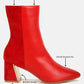 Desire Suede Back Panel High Ankle Boots