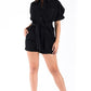 Vintage Denim Romper Black