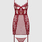 DEZI CURVY LACE & CHAIN CHEMISE LINGERIE SET