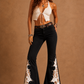 Rockstar Rouge Flare Brown Cowhide