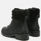 Dolon Lace Up Fur Collar Ankle Boots