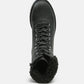 Dolon Lace Up Fur Collar Ankle Boots