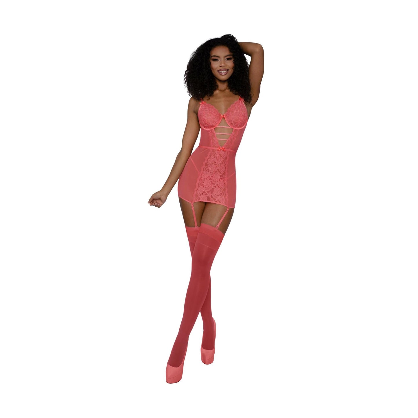 Garter Chemise Set with Thong