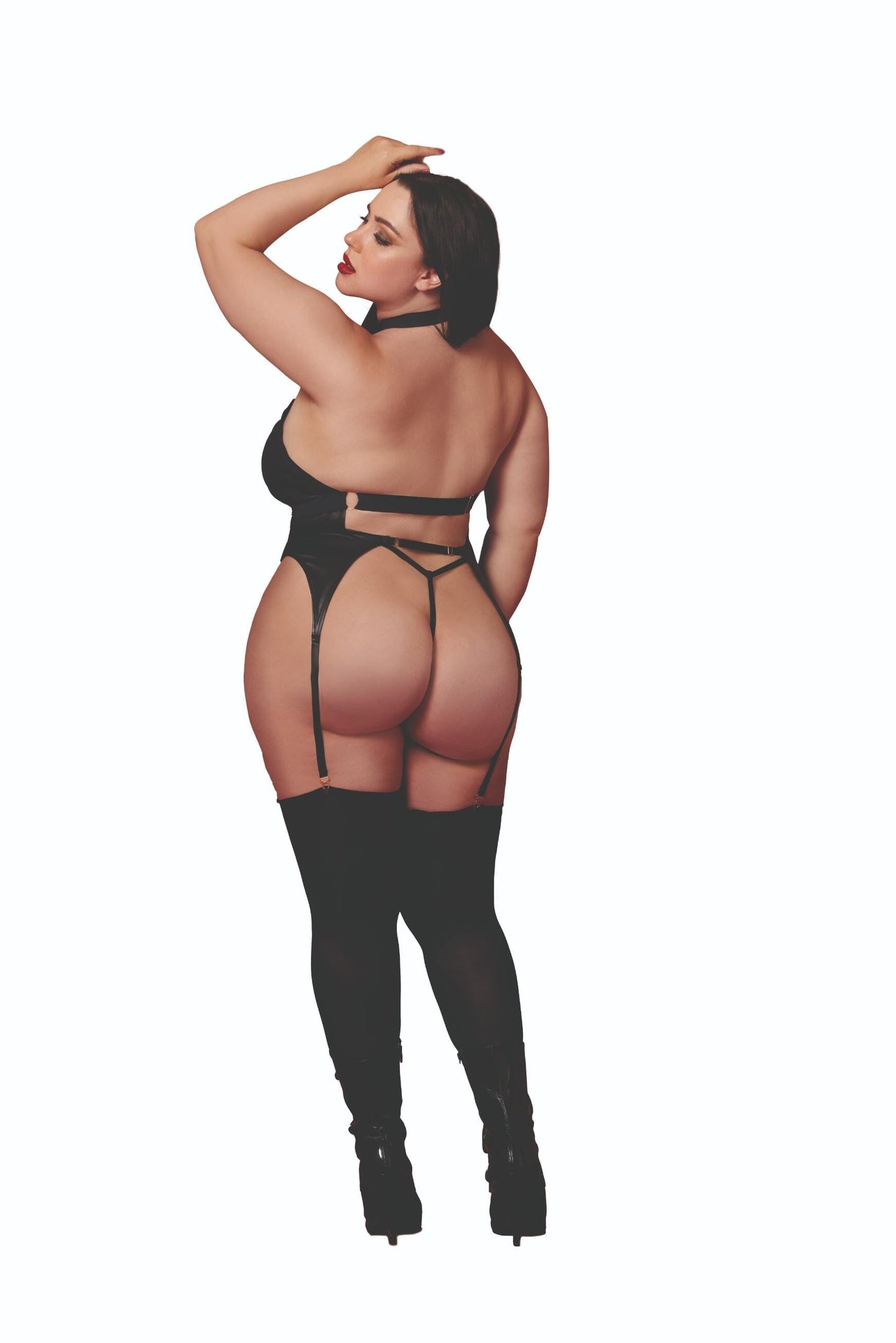 Black Fetish Bustier & G-String