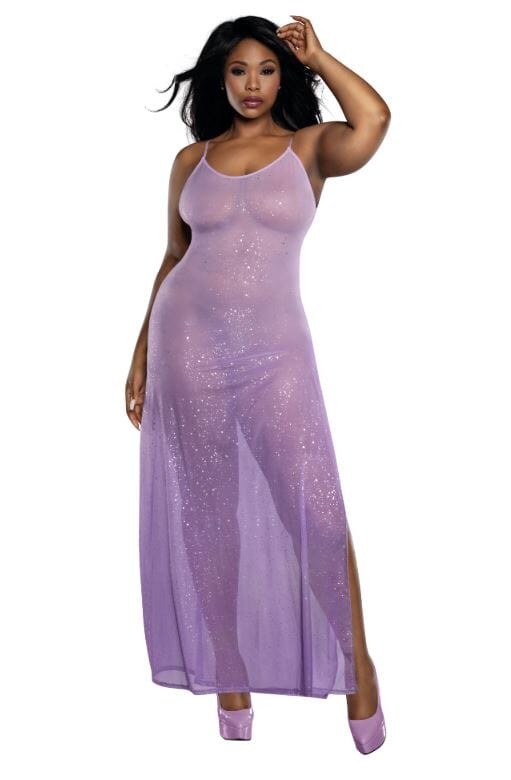 Ombre Lily Glitter Mesh Gown