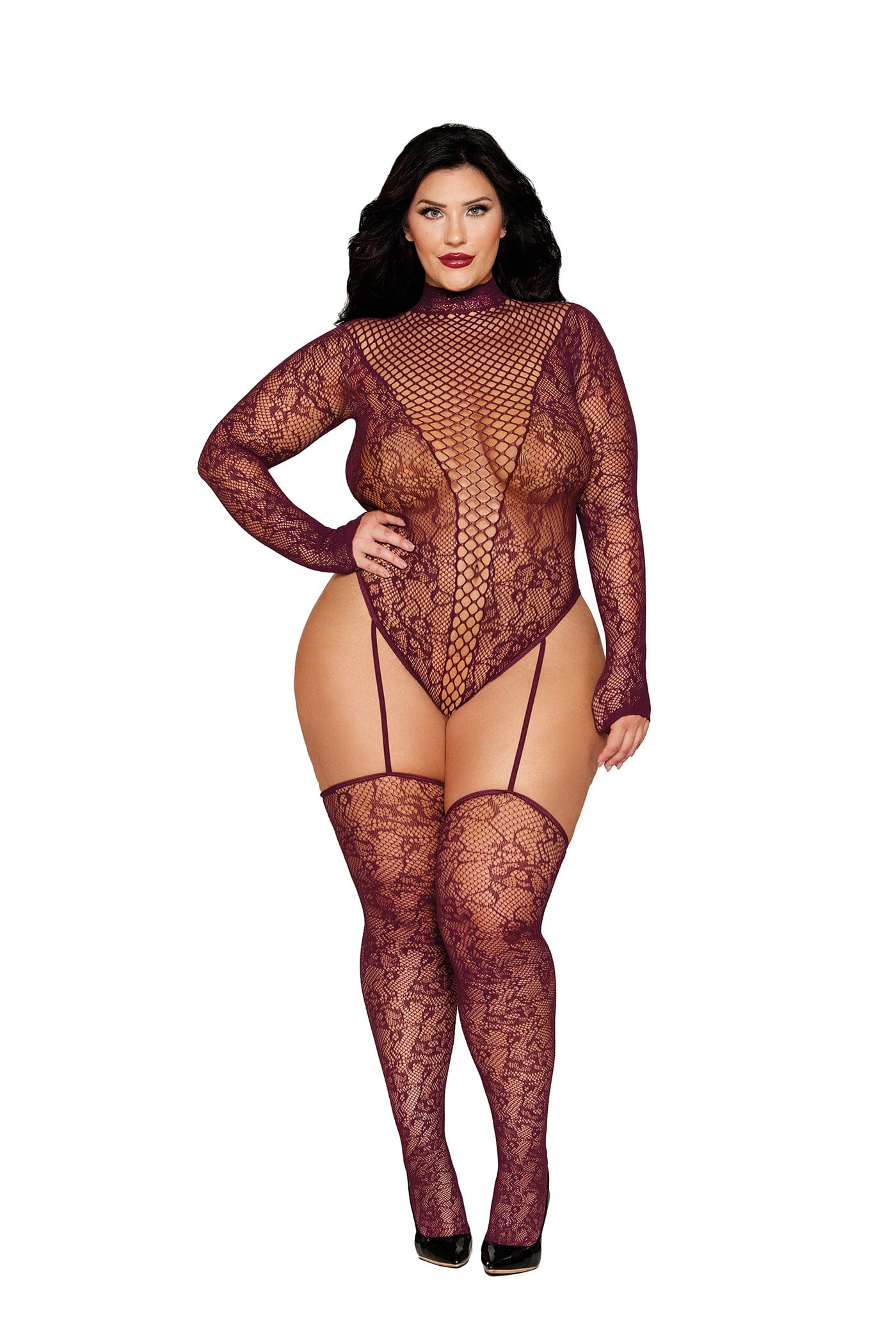 Cherry Lacquer Teddy Bodystocking