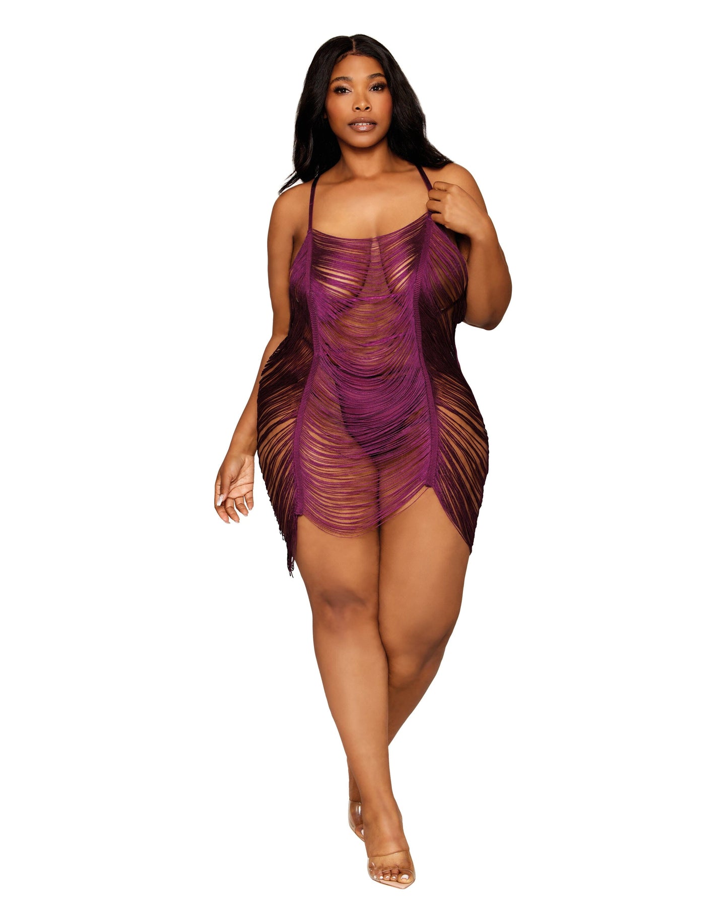 Drape Fringe Chemise