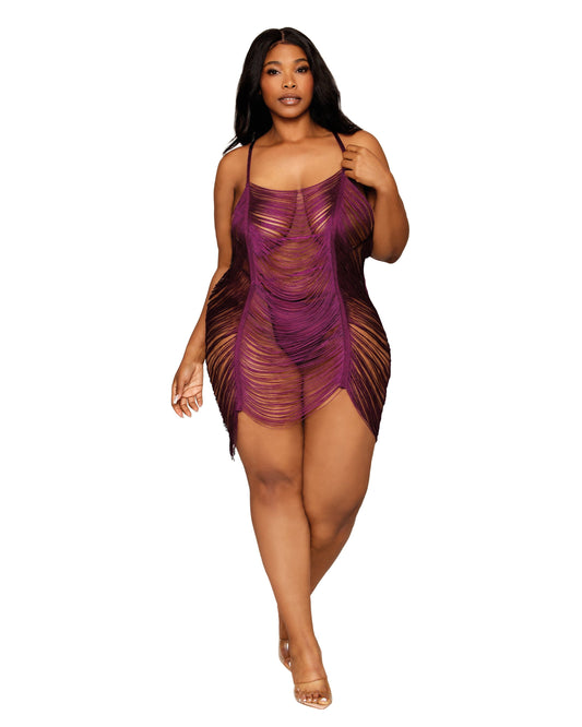 Drape Fringe Chemise