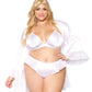 Matte Satin Robe, Bralette, and Thong Set