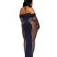 Seamless Bodystocking Gown with Removable Gold Halter Chain