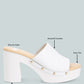 Drew Recycled Leather Block Heel Clogs