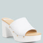 Drew Recycled Leather Block Heel Clogs