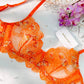 Orange Floral Embroidery Lingerie Set