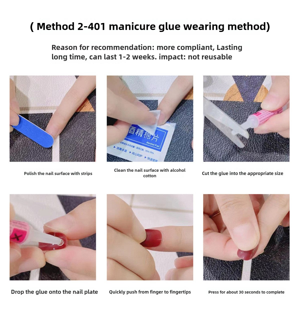 Handmade press on nails fake nails removable