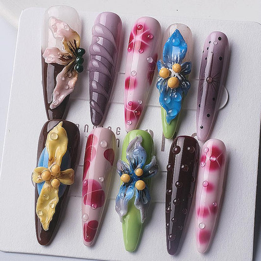 Handmade Nail Wear Nail Art Reusable Press on Nails