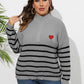 Zip-Up Striped Sweater
