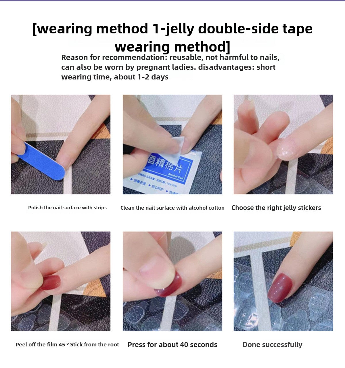 Handmade press on nails fake nails removable