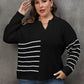 Striped V-Neck Sweater