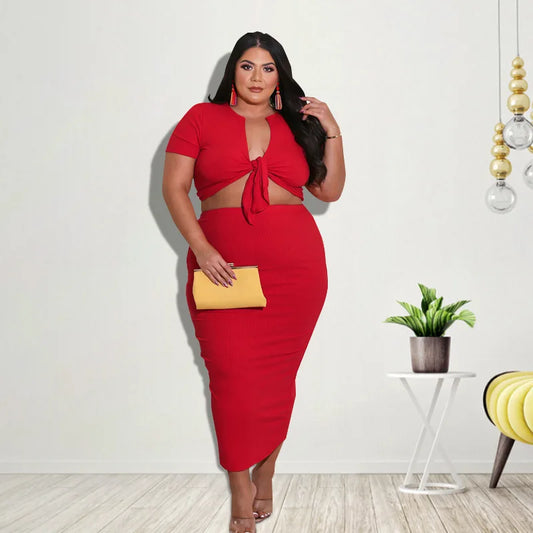 Round Collar Two Piece Set