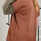 Exposed Seam Color Block Quarter Zip Sweatshirt