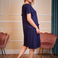 Round Neck Short Sleeve Lounge Dress